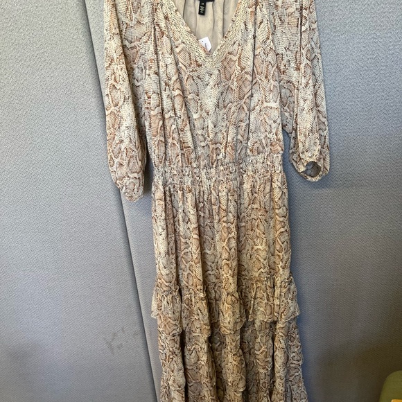 Jessica Simpson full length snake print dress new tags attached size 1X - Picture 2 of 15